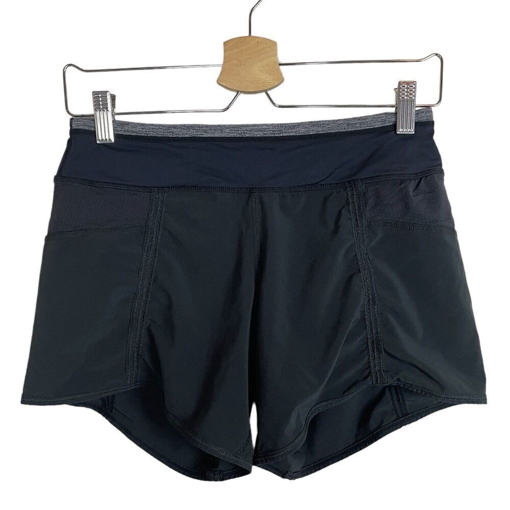 Lululemon Women's size 4 Black Trim Gray Athletic Shorts